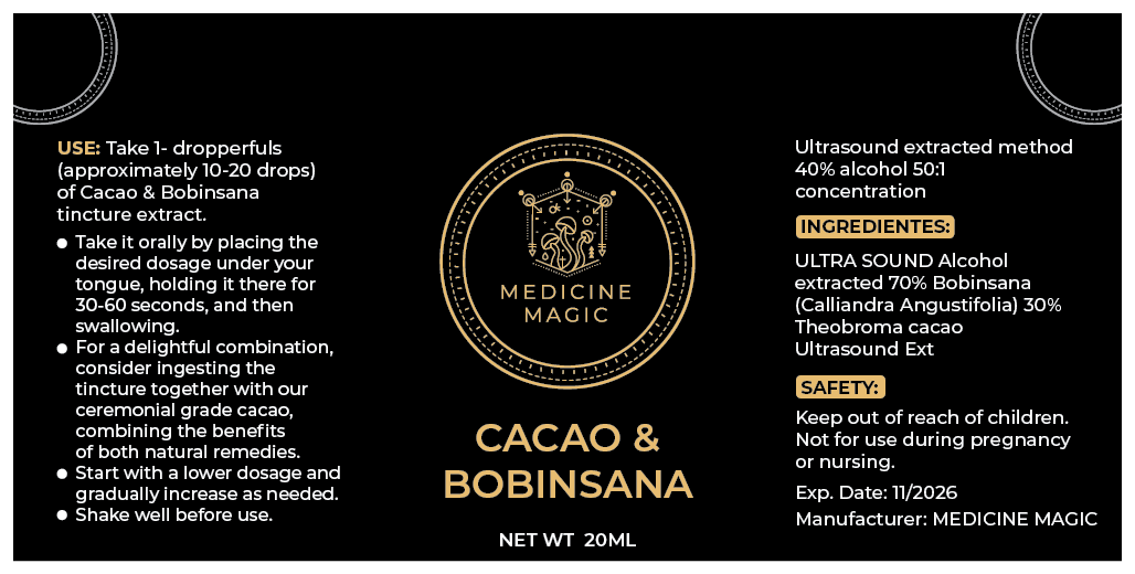 Cacao Extract & Bobinsana Tincture 20ml