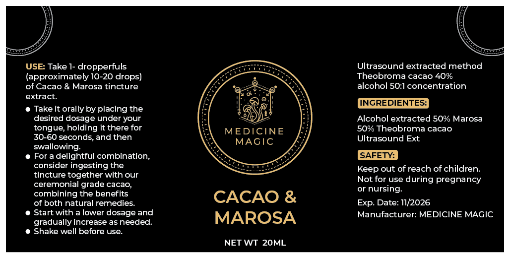 Cacao Extract & Marosa (Onanyati Rao) Tincture 20ml