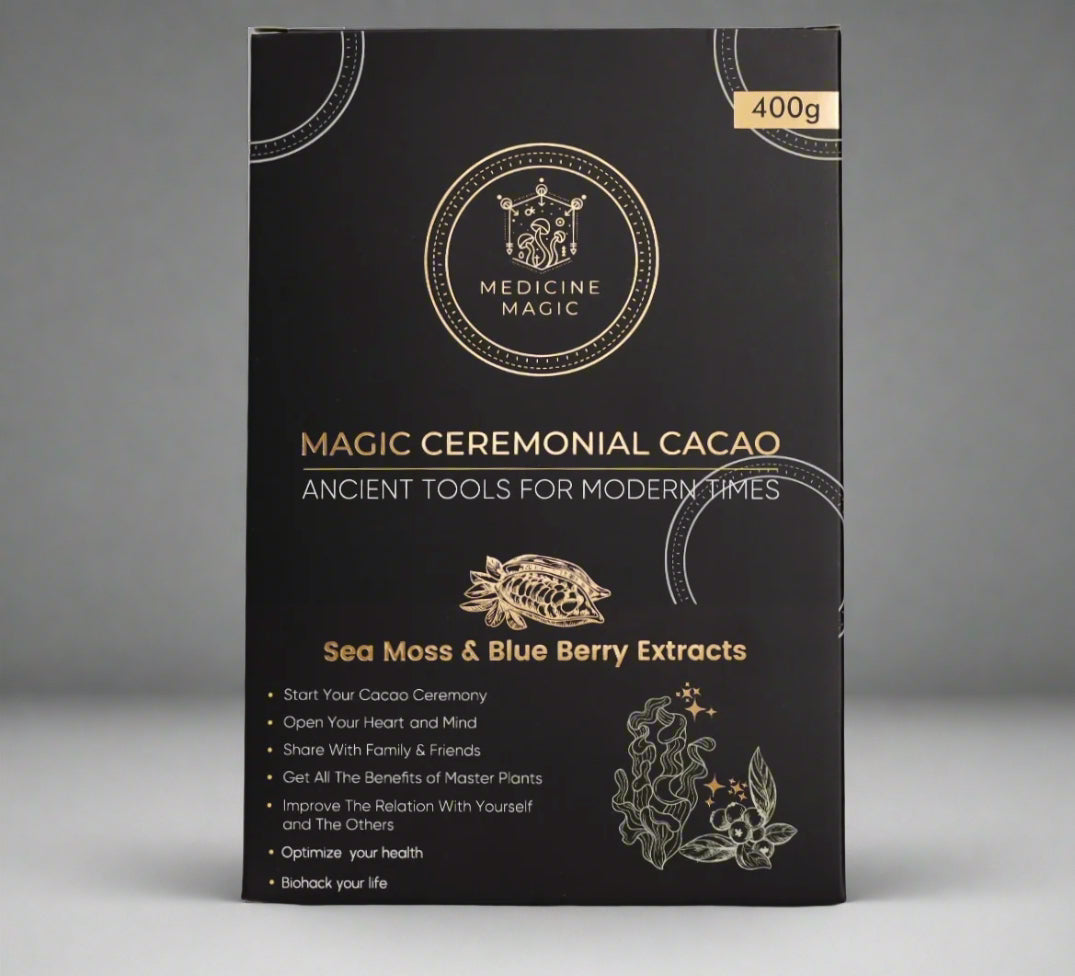 Ceremonial Grade Cacao Infused Sea Moss & Blue Berry Extracts