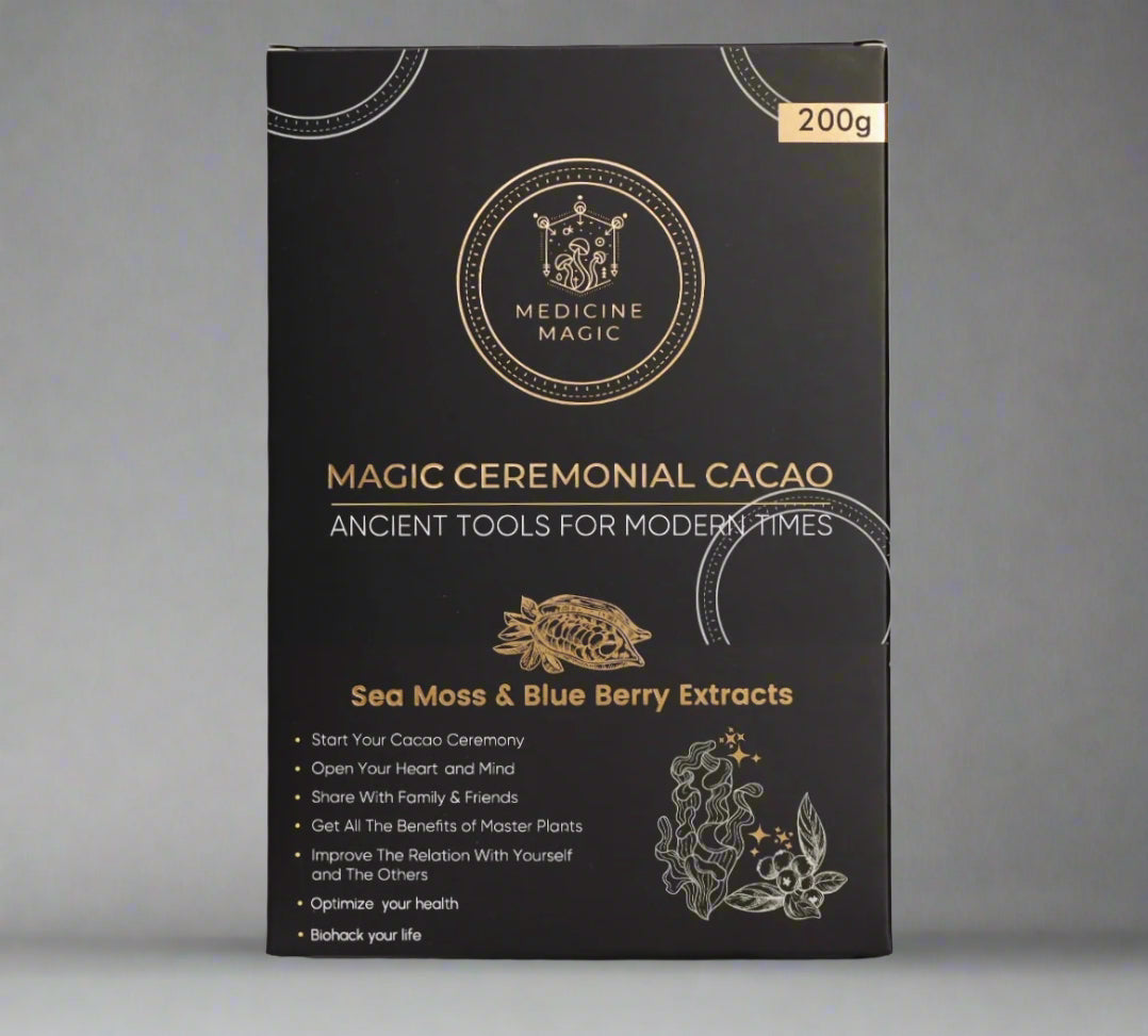 Ceremonial Grade Cacao Infused Sea Moss & Blue Berry Extracts