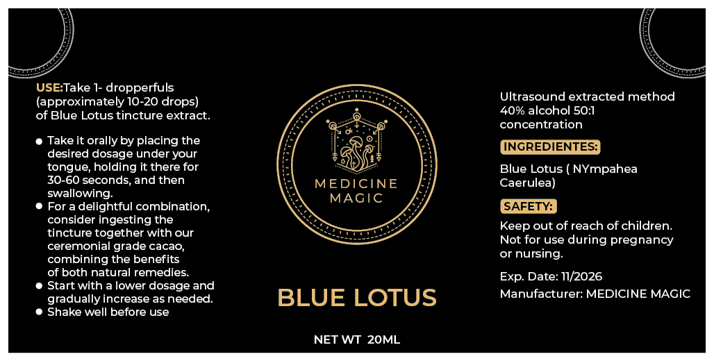 Blue Lotus (Nymphaea Caerulea) 50:1 Tincture 20ml